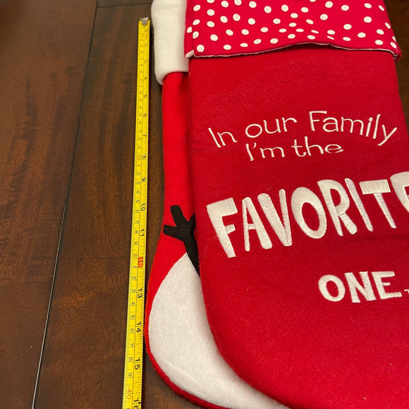 Snow Men Christmas Stocking Lot of 2 - Picture 5 of 5